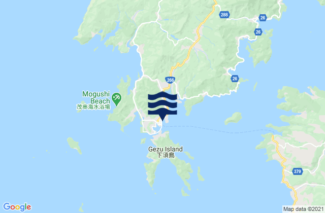 Mapa de mareas Ushibukamachi, Japan