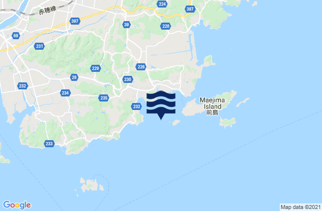 Mapa de mareas Ushimado Ko, Japan