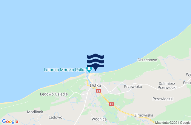 Mapa de mareas Ustka, Poland