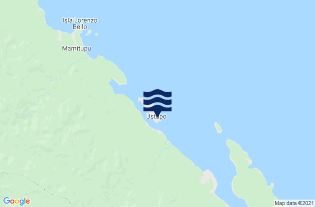 Mapa de mareas Ustupo, Panama