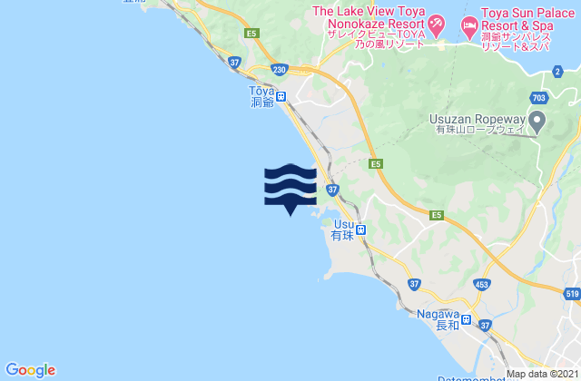 Mapa de mareas Usu Wan, Japan