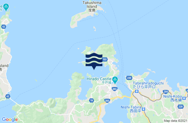 Mapa de mareas Usuka Wan Hirado Shima, Japan