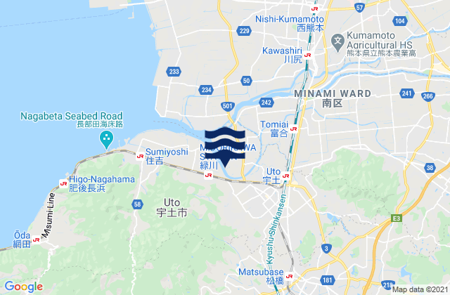 Mapa de mareas Uto, Japan