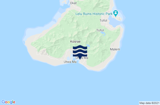 Mapa de mareas Utwe, Micronesia