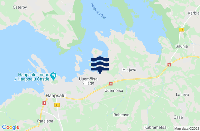 Mapa de mareas Uuemõisa, Estonia