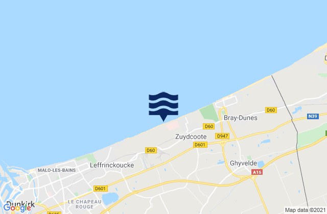 Mapa de mareas Uxem, France