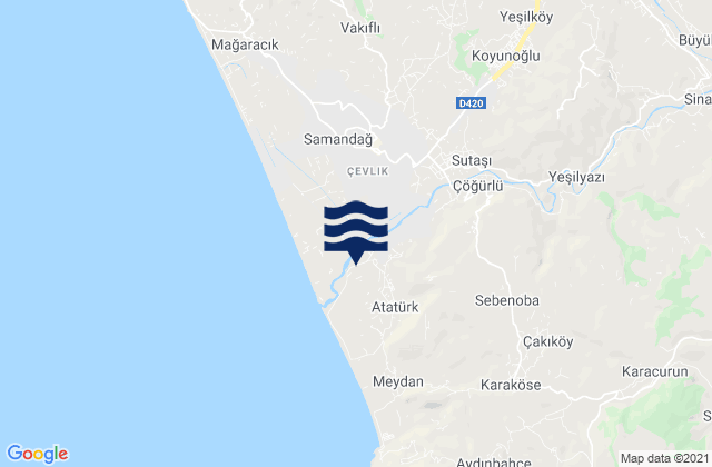 Mapa de mareas Uzunbağ, Turkey