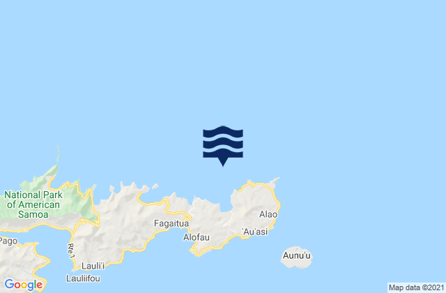 Mapa de mareas Vaifanua County, American Samoa