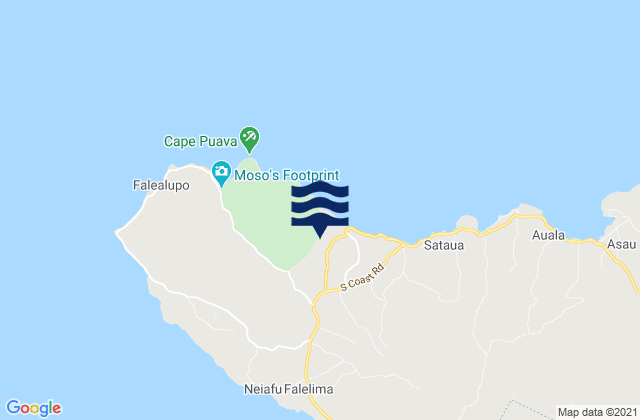 Mapa de mareas Vaisigano, Samoa