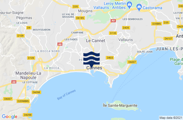 Mapa de mareas Valbonne, France