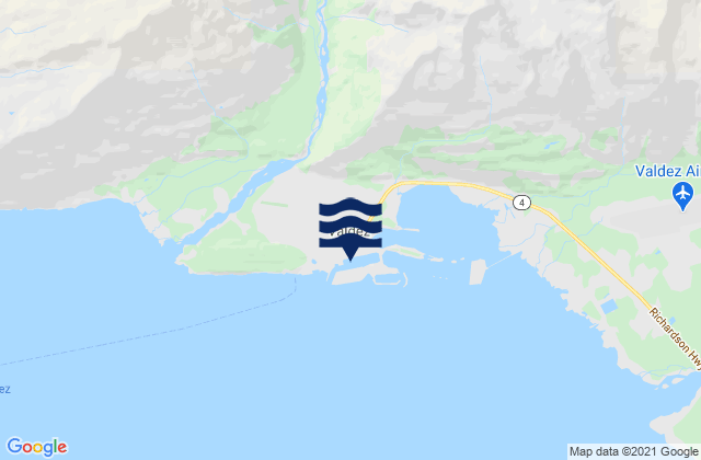 Mapa de mareas Valdez, United States