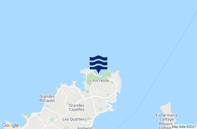 Mapa de mareas Vale, Guernsey