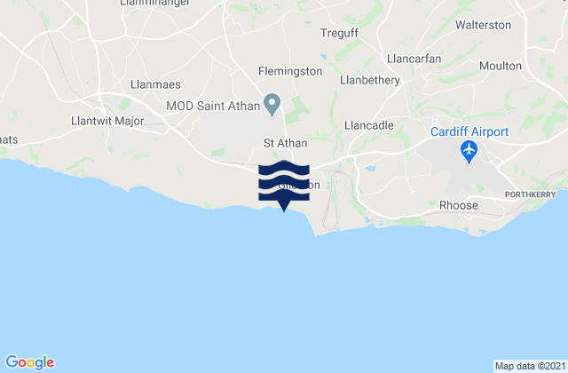 Mapa de mareas Vale of Glamorgan, United Kingdom