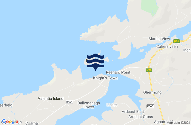 Mapa de mareas Valentia Harbour, Ireland