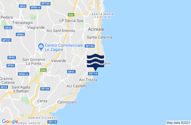 Mapa de mareas Vambolieri, Italy