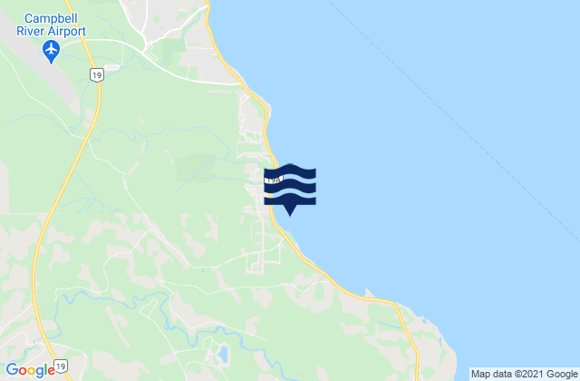 Mapa de mareas Vancouver Island, Canada