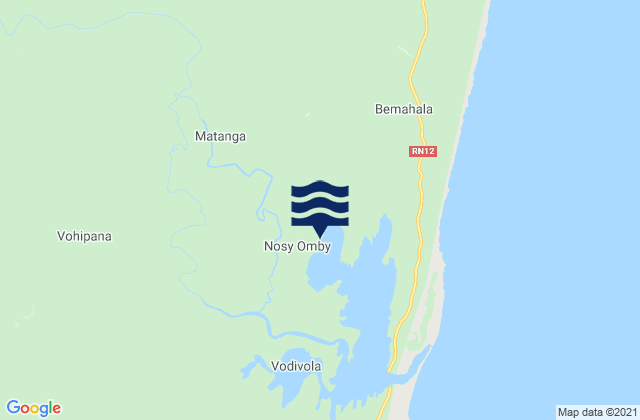 Mapa de mareas Vangaindrano District, Madagascar