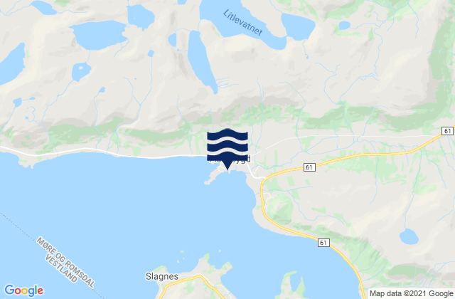 Mapa de mareas Vanylven, Norway