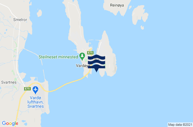Mapa de mareas Vardø, Norway