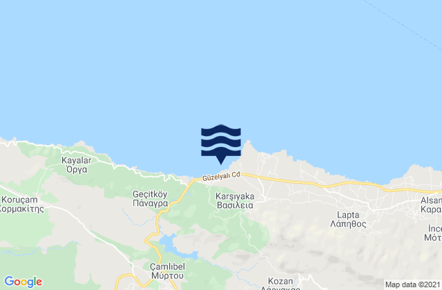 Mapa de mareas Vasíleia, Cyprus