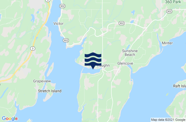 Mapa de mareas Vaughn (Case Inlet), United States