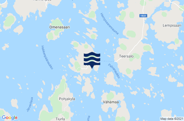 Mapa de mareas Velkua, Finland
