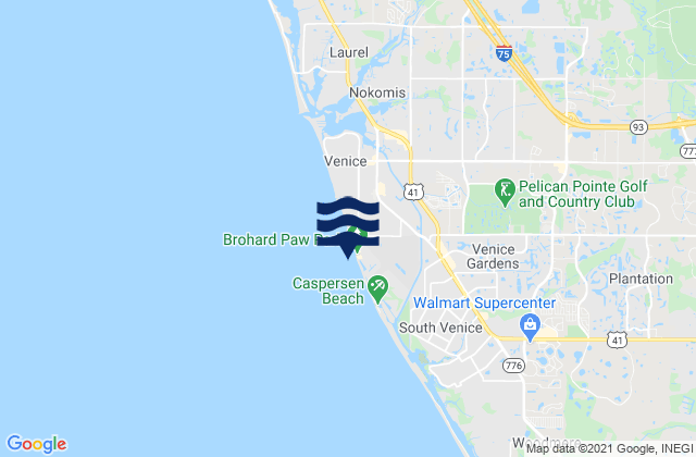 Mapa de mareas Venice Municipal Airport, United States