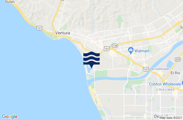 Mapa de mareas Ventura Point, United States