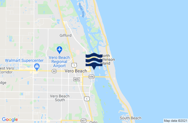 Mapa de mareas Vero Beach, United States