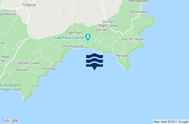 Mapa de mareas Veryan Bay, United Kingdom