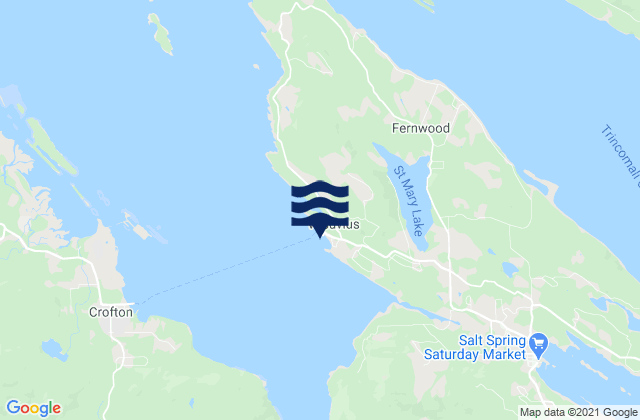 Mapa de mareas Vesuvius Bay, Canada