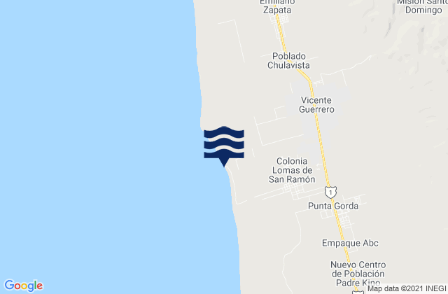 Mapa de mareas Vicente Guerrero, Mexico