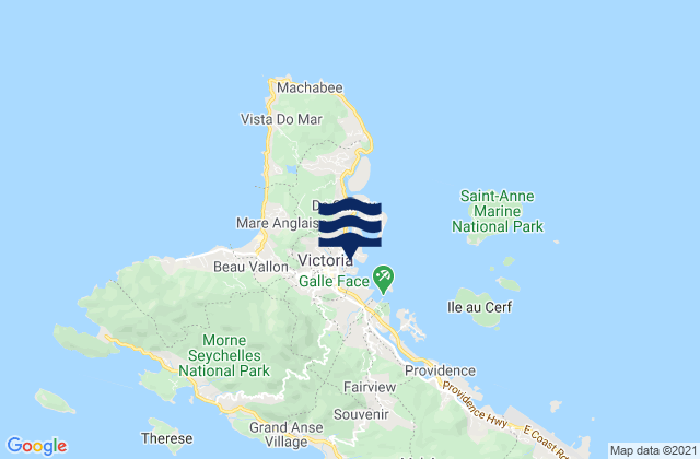 Mapa de mareas Victoria, Seychelles