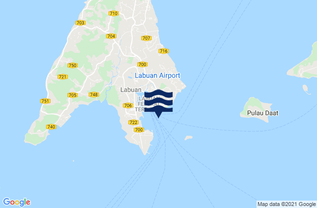 Mapa de mareas Victoria Harbor (Labuan Island), Malaysia