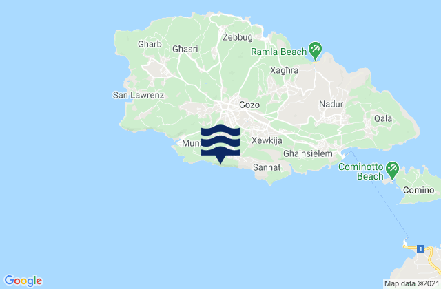 Mapa de mareas Victoria, Malta
