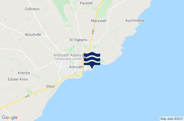 Mapa de mareas Victoria Park Beach, United Kingdom