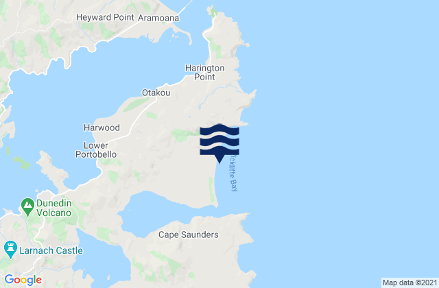 Mapa de mareas Victory Beach, New Zealand