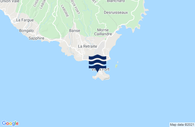 Mapa de mareas Vieux Fort, Saint Lucia