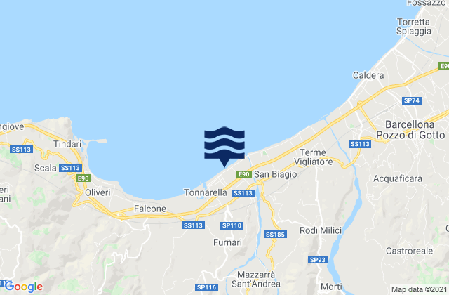 Mapa de mareas Vigliatore 2, Italy