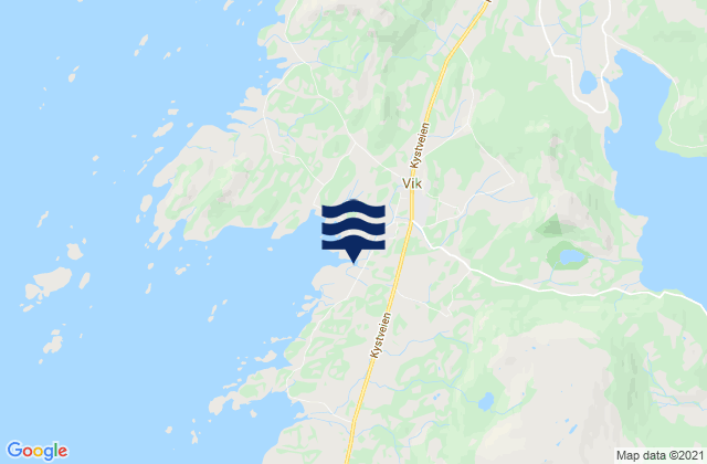 Mapa de mareas Vik, Norway
