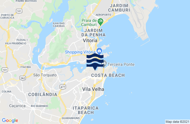 Mapa de mareas Vila Velha, Brazil