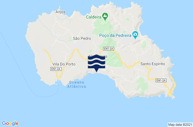 Mapa de mareas Vila do Porto, Portugal