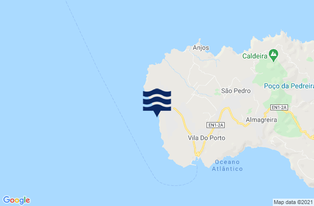 Mapa de mareas Vila do Porto, Portugal
