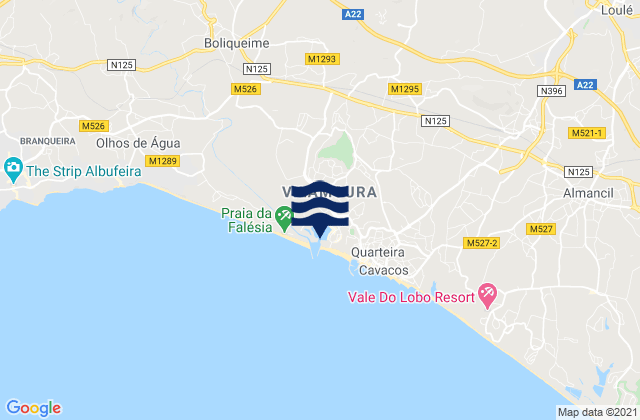 Mapa de mareas Vilamoura, Portugal