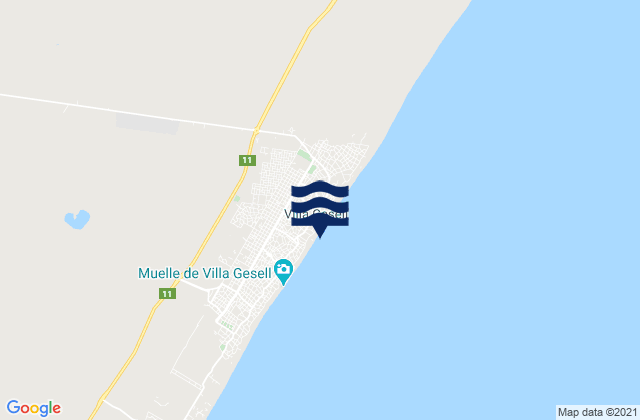 Mapa de mareas Villa Gesell, Argentina