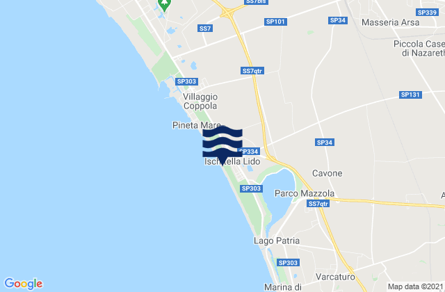 Mapa de mareas Villa Literno, Italy