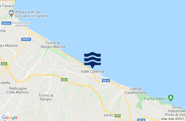 Mapa de mareas Villalfonsina, Italy