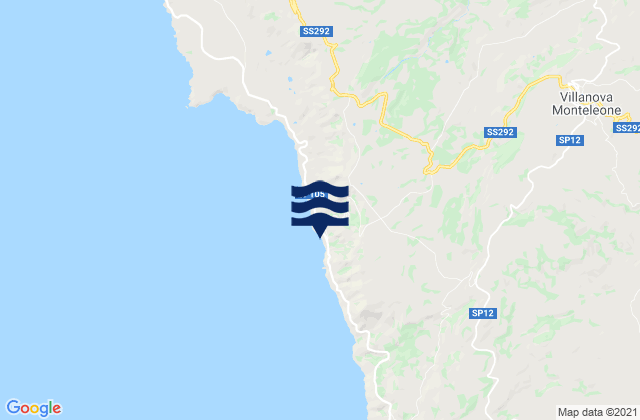 Mapa de mareas Villanova Monteleone, Italy