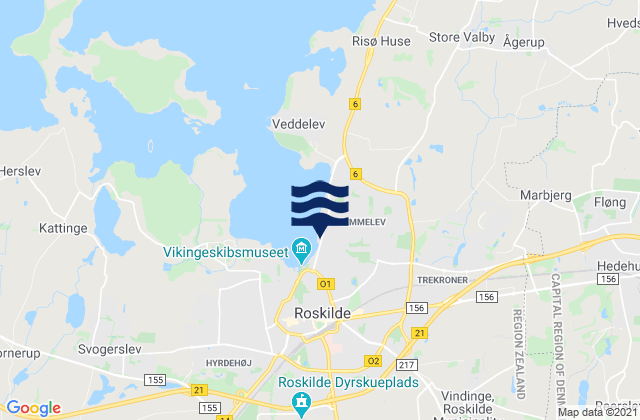 Mapa de mareas Vindinge, Denmark