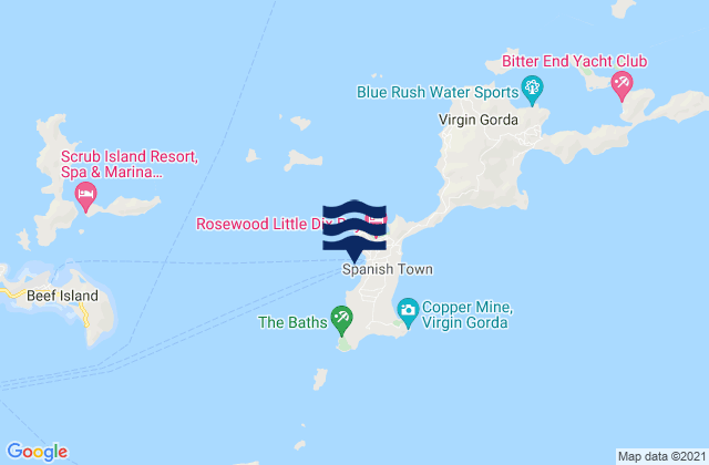 Mapa de mareas Virgin Gorda, British Virgin Islands